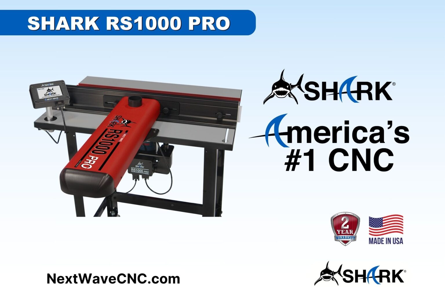 SHARK RS1000 PRO® Router Lift and Fence Next Wave CNC
